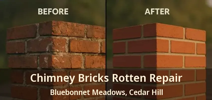 Chimney Bricks Rotten Repair Bluebonnet Meadows, Cedar Hill - TX