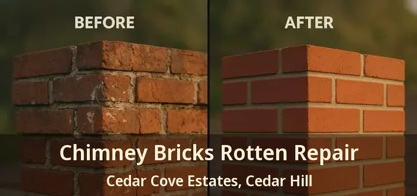 Chimney Bricks Rotten Repair Cedar Cove Estates, Cedar Hill - TX