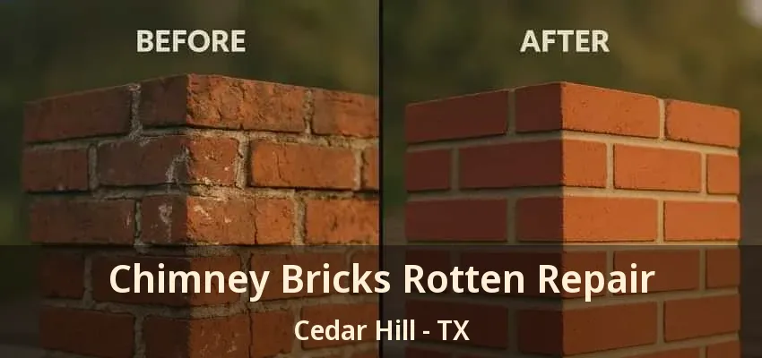 Chimney Bricks Rotten Repair Cedar Hill - TX