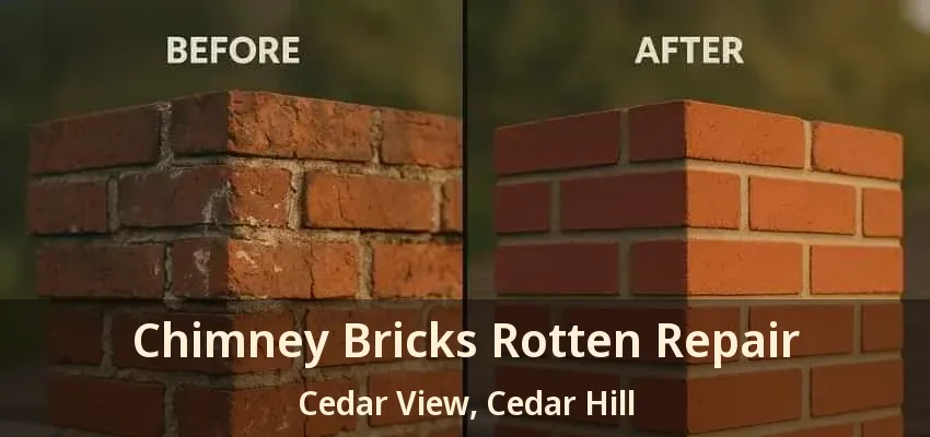 Chimney Bricks Rotten Repair Cedar View, Cedar Hill - TX