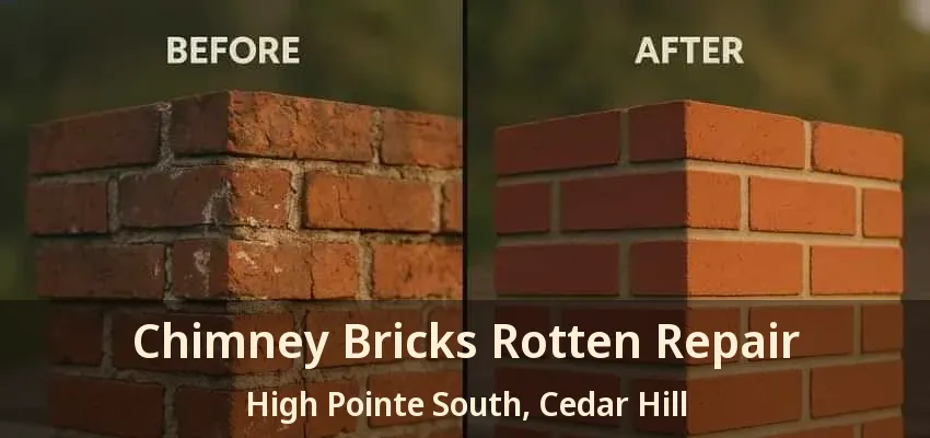 Chimney Bricks Rotten Repair High Pointe South, Cedar Hill - TX