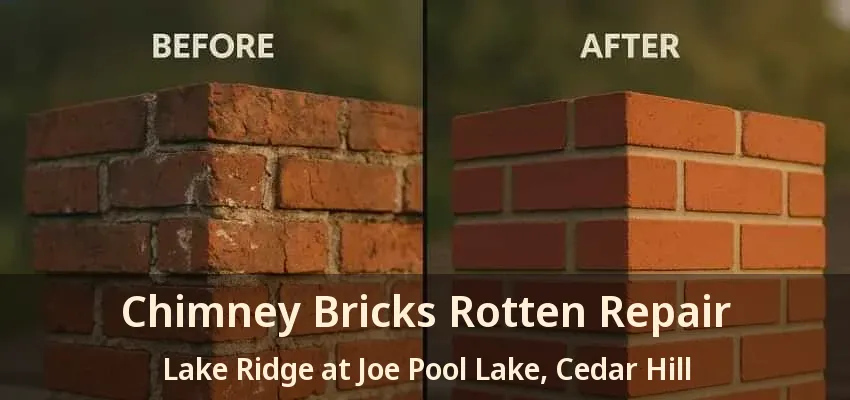 Chimney Bricks Rotten Repair Lake Ridge at Joe Pool Lake, Cedar Hill - TX