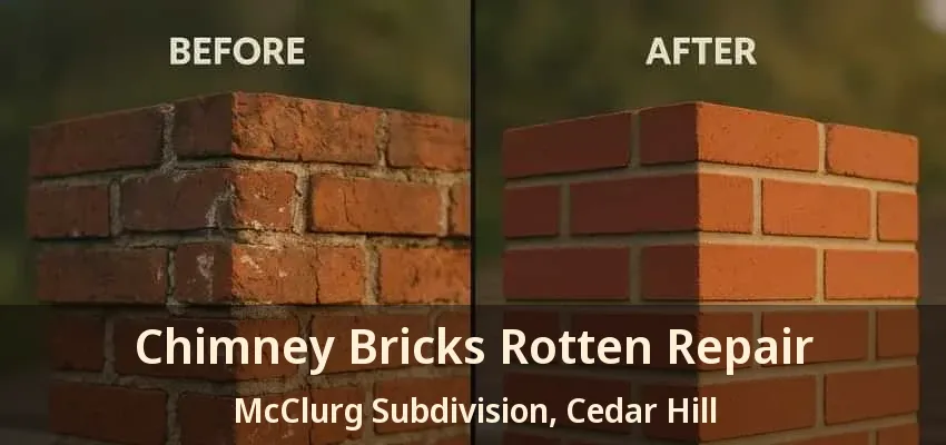 Chimney Bricks Rotten Repair McClurg Subdivision, Cedar Hill - TX