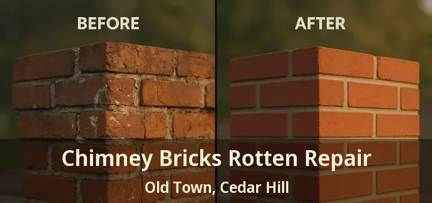 Chimney Bricks Rotten Repair Old Town, Cedar Hill - TX