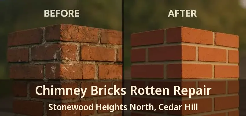 Chimney Bricks Rotten Repair Stonewood Heights North, Cedar Hill - TX