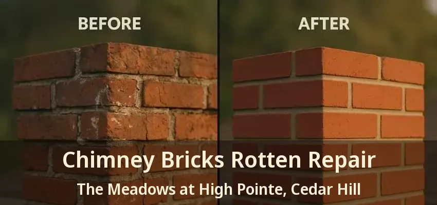 Chimney Bricks Rotten Repair The Meadows at High Pointe, Cedar Hill - TX