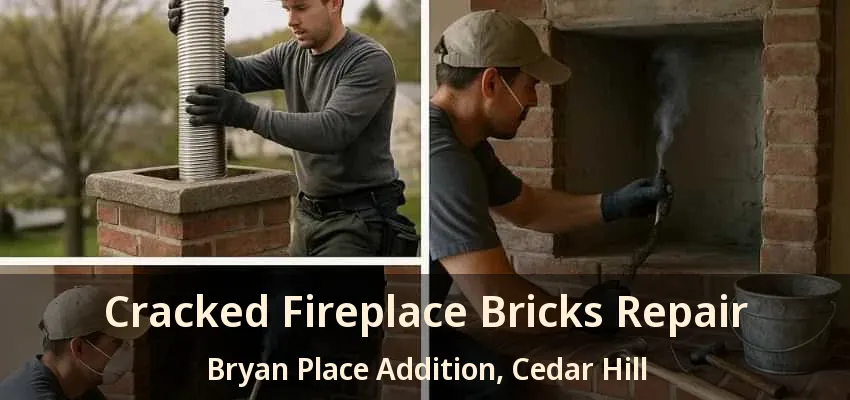 Cracked Fireplace Bricks Repair Bryan Place Addition, Cedar Hill - TX