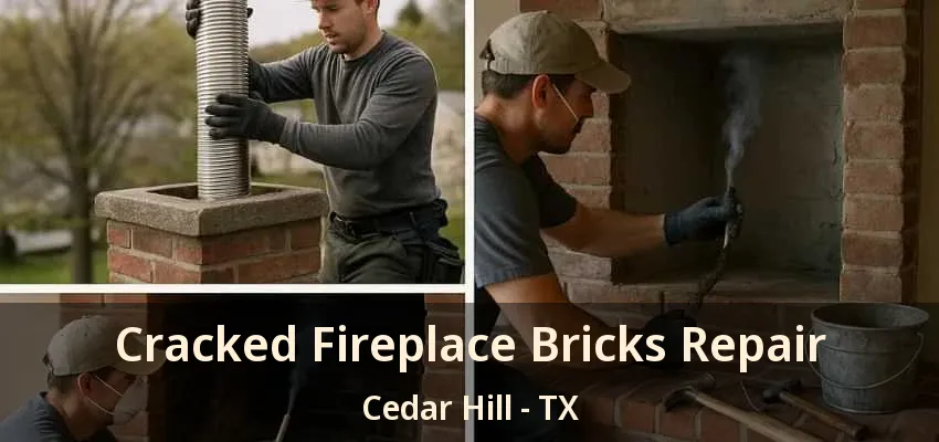 Cracked Fireplace Bricks Repair Cedar Hill - TX