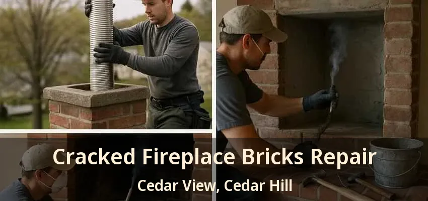 Cracked Fireplace Bricks Repair Cedar View, Cedar Hill - TX