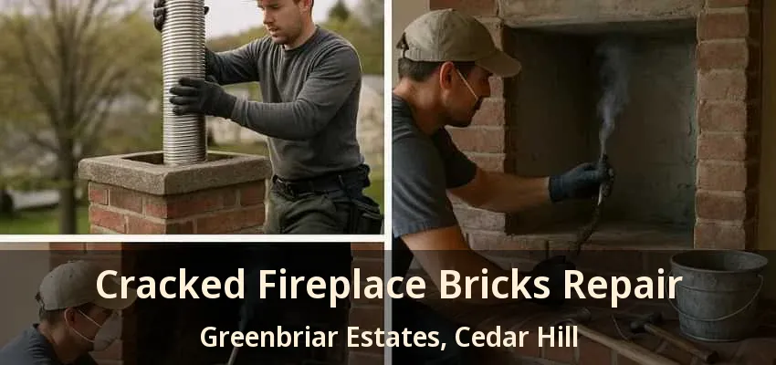 Cracked Fireplace Bricks Repair Greenbriar Estates, Cedar Hill - TX