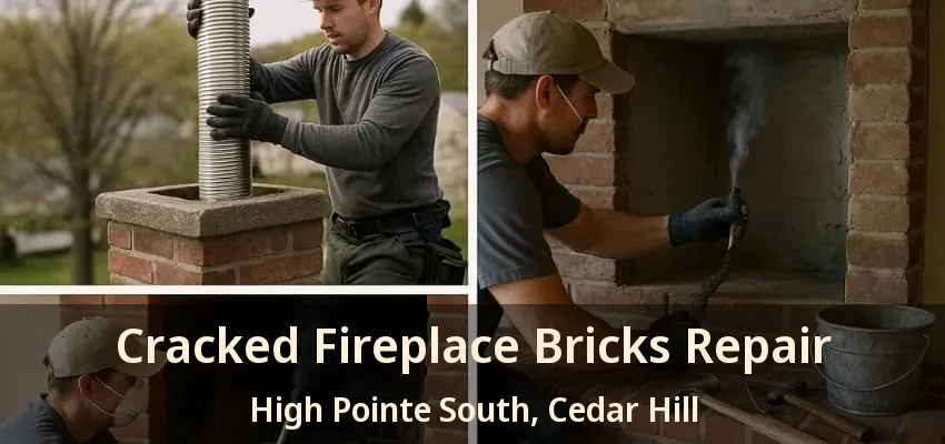Cracked Fireplace Bricks Repair High Pointe South, Cedar Hill - TX