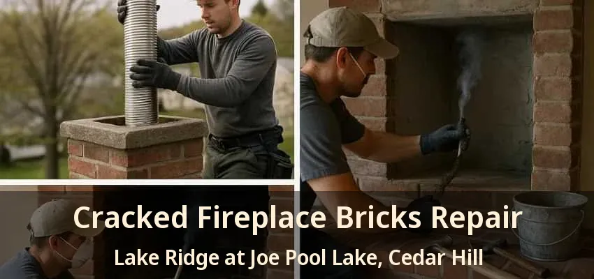 Cracked Fireplace Bricks Repair Lake Ridge at Joe Pool Lake, Cedar Hill - TX