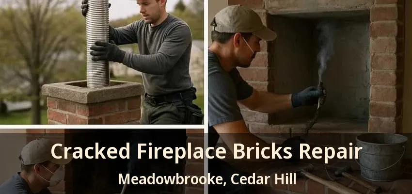 Cracked Fireplace Bricks Repair Meadowbrooke, Cedar Hill - TX