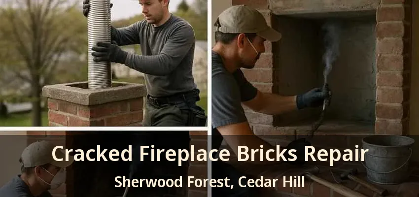Cracked Fireplace Bricks Repair Sherwood Forest, Cedar Hill - TX