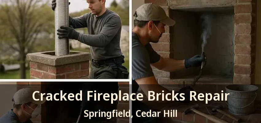 Cracked Fireplace Bricks Repair Springfield, Cedar Hill - TX