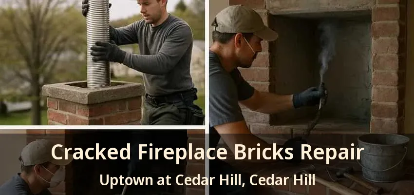 Cracked Fireplace Bricks Repair Uptown at Cedar Hill, Cedar Hill - TX
