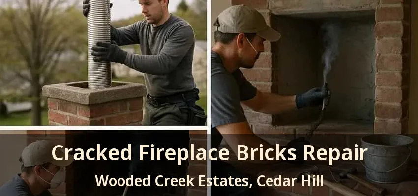 Cracked Fireplace Bricks Repair Wooded Creek Estates, Cedar Hill - TX