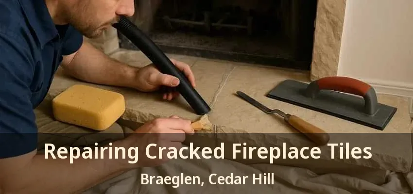Repairing Cracked Fireplace Tiles Braeglen, Cedar Hill - TX