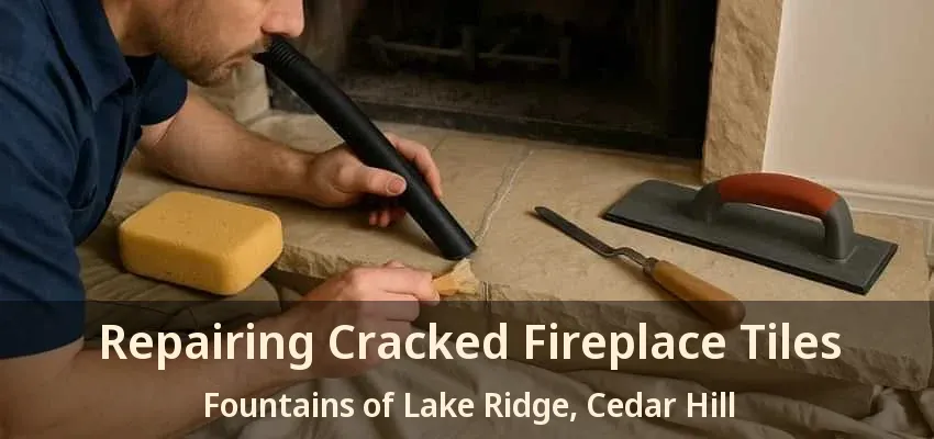 Repairing Cracked Fireplace Tiles Fountains of Lake Ridge, Cedar Hill - TX